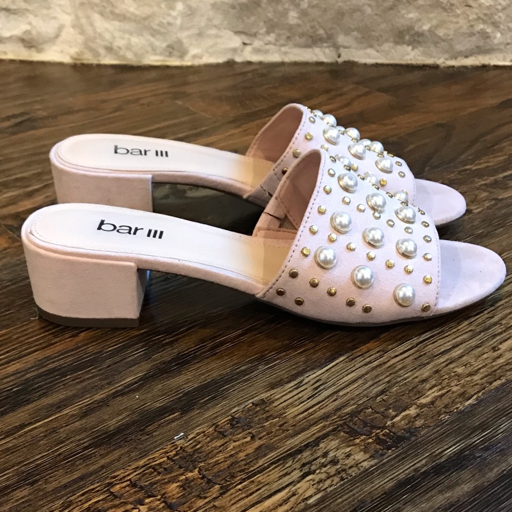 Bar III Jazzy Light Pink Slide Sandal